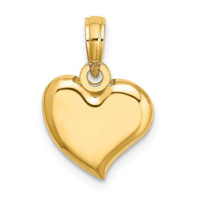 14K Polished Teardrop Heart Charm, 18.1 x 15.2mm