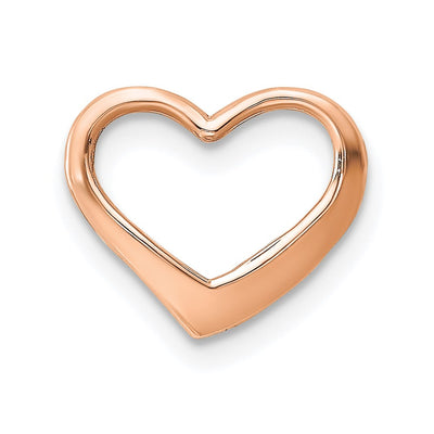 14K rose gold heart chain