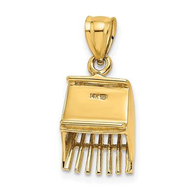 14K 3D Cranberry Scoop Charm