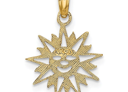 14K Smiling Sun Charm (Style K7156)