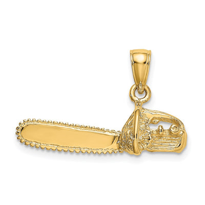 14K 3-D Small Chain Saw Charm