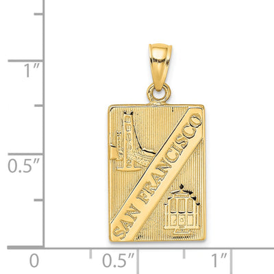 14K SAN FRANCISCO Reversible Charm