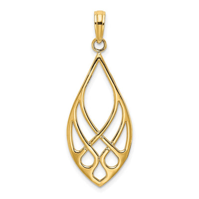 14K Celtic Knot Teardrop Charm
