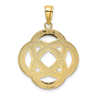 14K Large Celtic Eternity Knot Circle Charm