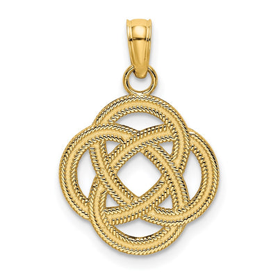 14K Small Celtic Eternity Knot Circle Charm