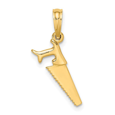 14K 3-D Saw Charm