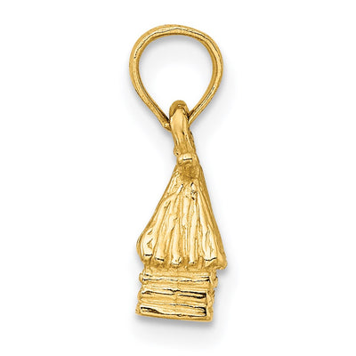 14K 3-D Bungalow Island Hut Charm