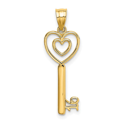 14K gold heart pendant