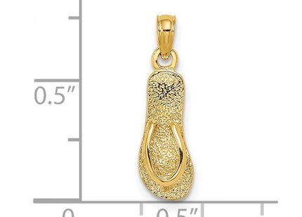 14K Single Polished Strap Flip-Flop Charm (Style K7292)