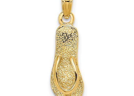 14K Single Polished Strap Flip-Flop Charm (Style K7292)