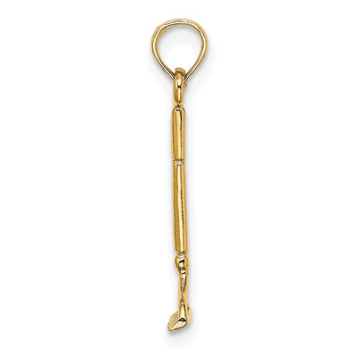 14K 3-D Landscape Rake Garden Tool Charm