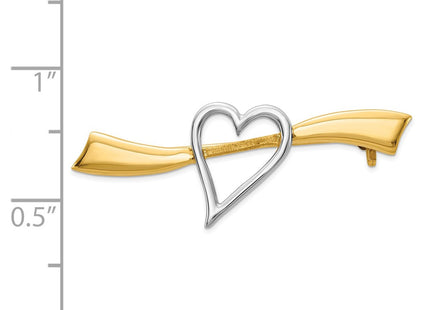 14k Yellow & Rhodium Jewelry Style K733 - Classique Jewelry Inc.