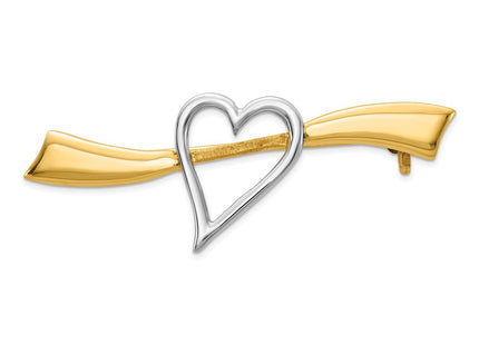 14k Yellow & Rhodium Jewelry Style K733 - Classique Jewelry Inc.
