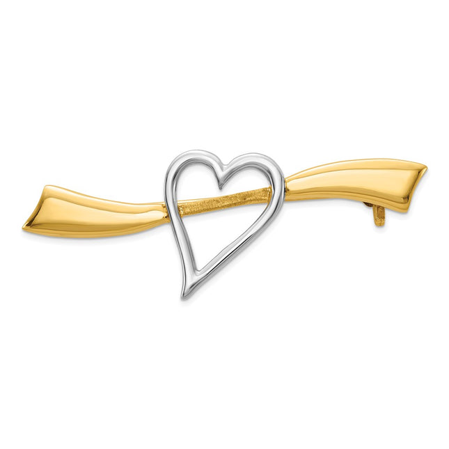 14k Yellow & Rhodium Jewelry Style K733 - Classique Jewelry Inc.