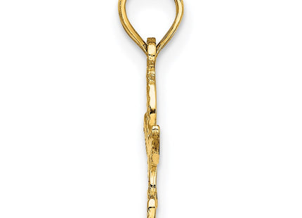 14K gold starfish charm, alternate view