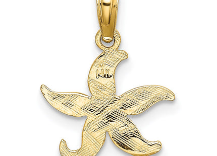 14K gold starfish charm, further view