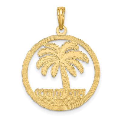 14K PUERTO RICO Palm Tree Charm