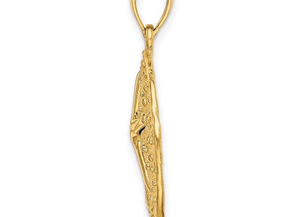 14K gold starfish charm, alternate view