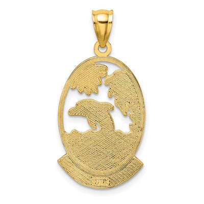 14K SARASOTA w/ Dolphin Sunset Scene Charm