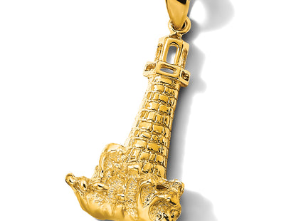 14K Lighthouse W/ Wave Charm, 34.25 x 16.5mm