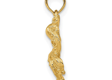 14K Textured Octopus Charm (Style K7428)