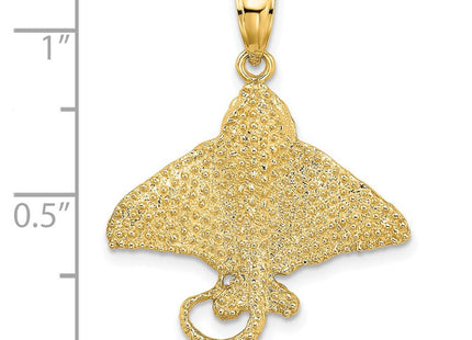 14K Textured Spotted Eagle Ray Charm (Style K7477)