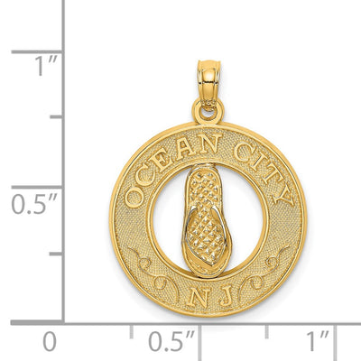 14K OCEAN CITY, NJ w/ Flip Flop Charm