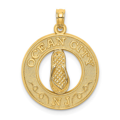 14K OCEAN CITY, NJ w/ Flip Flop Charm