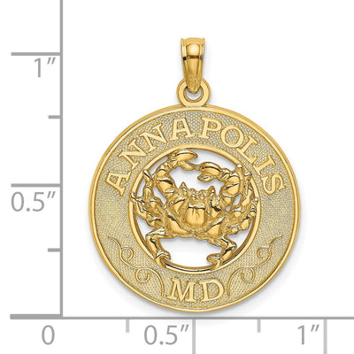 14K ANNAPOLIS MD Crab Charm