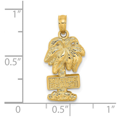 14K MYRTLE BEACH Palm Tree Charm
