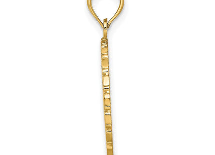 14K JAMAICA and Palm Tree Disk Charm (Style K7517)