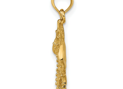 14K Stingray Charm, 20 x 15.15mm