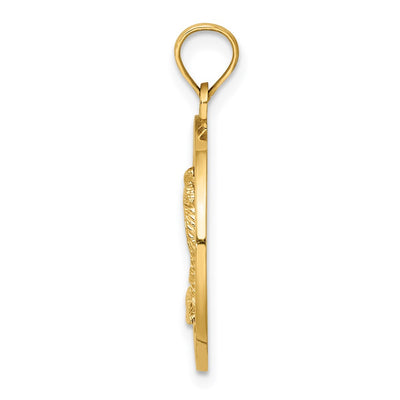 14K FLORIDA w/Palm Tree Circle Charm