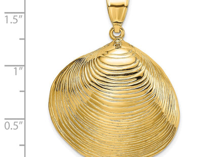 14K Textured Clam Shell Charm (Style K7529)