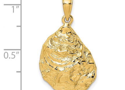 14K Textured and Polished Oyster Shell Charm (Style K7532)