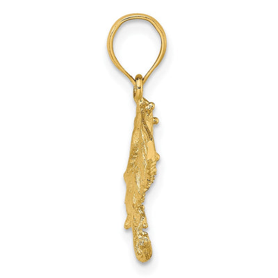 14K Stingray Charm, 22 x 15.25mm