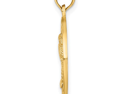 14K gold tree charm, alternate view