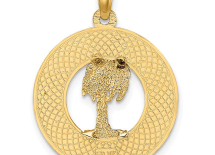 14K gold tree charm, further view