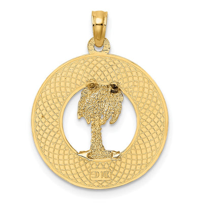 14K Charleston Palm Tree Charm, 25 x 19.6mm