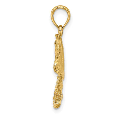 14K Stingray Charm, 25 x 19mm