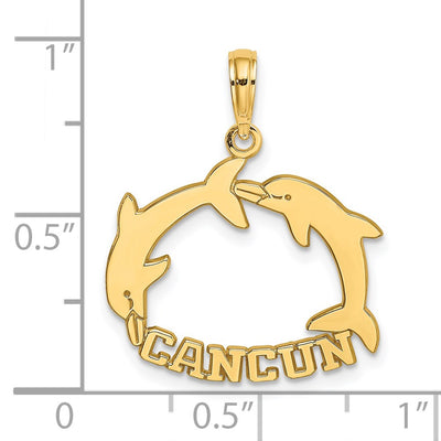 14K CANCUN w/ Double Jumping Dolphin Charm