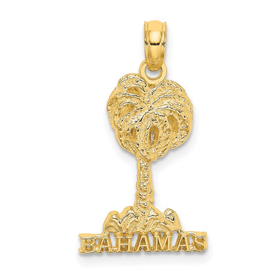 14K Bahamas Palm Tree Charm, 22.05 x 16.65mm