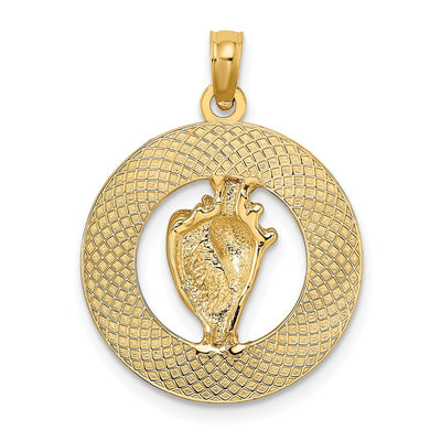 14K BAHAMAS W/Conch Shell Circle Charm