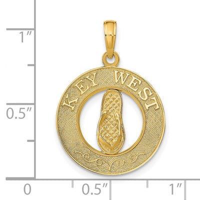 14K KEY WEST Flip Flop Pendant