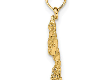 14K Spotted Eagle Ray with Holes Charm (Style K7623)