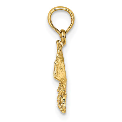 14K Stingray Charm, 16 x 11.55mm