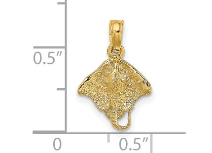 14K gold charm, another view