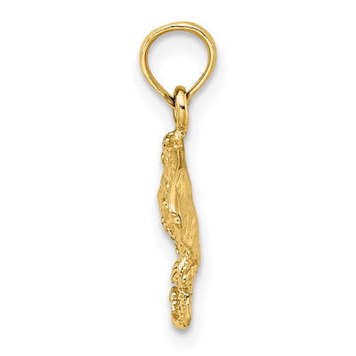 14K Stingray Charm, 17 x 11mm