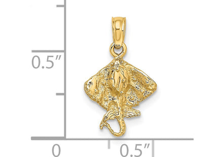 14K gold charm, another view