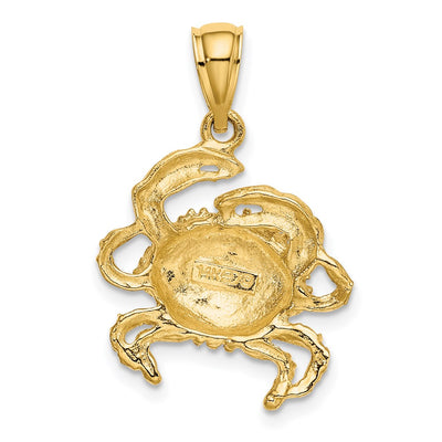 14K Crab Charm, 24 x 17.3mm